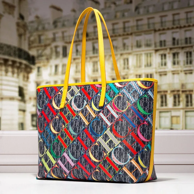 

Luxury Designer Hight Quality 100% Genine Leather Ch Printing Totes Female Purses and Handbags Single Shoulder Crossbody Bags Cc