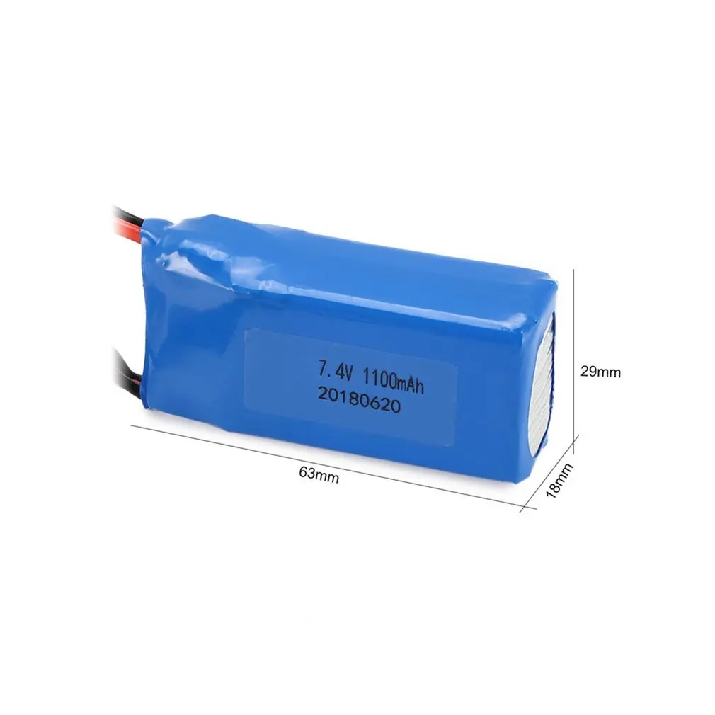 

2PCS 1/18 RC Car 7.4V 1100mAh JST Plug LiPo Battery A949-27 for Wltoys Off-road Buggy A949 A959 A969 A979 K929 Spare Parts