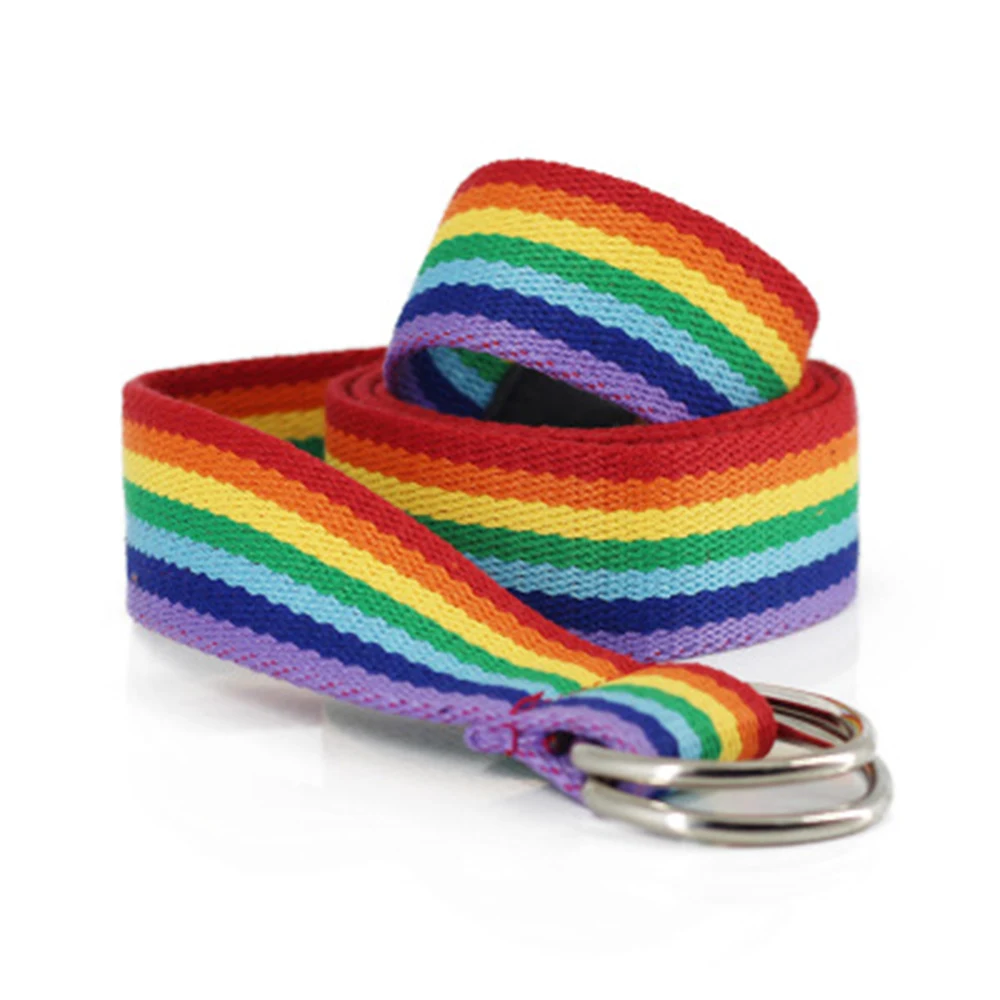 

Ремень женский Радужный, модный брезентовый узкий пояс для платьев