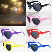new love heart shaped effect glasses watch the lights change love image heart diffraction glasses at night sunglasses for women