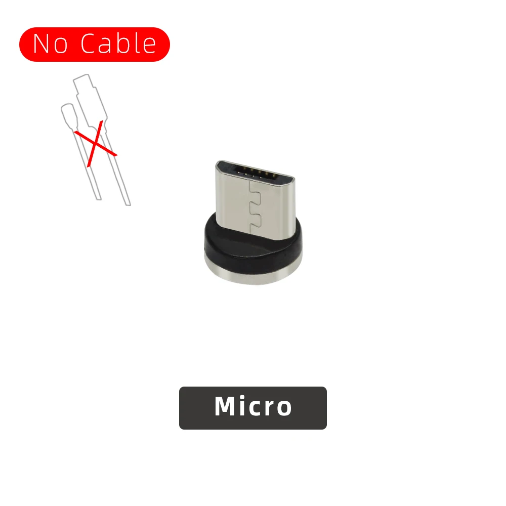 Only Plug For Micro CHAURE 1 м usb кабель для зарядки с магнитным креплением течет светильник для быстрой зарядки на борту самолета type c micro usb 8-pin Магнитный кабель для Xiaomi huawei Зарядное устройство - Цвет: Only Plug For Micro