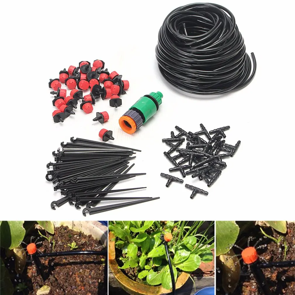 25m 82ft DIY Drip Irrigation System Automatic Self Watering Garden Hose Micro Wholessale | Обустройство дома
