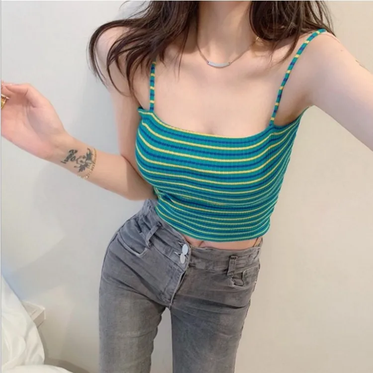 2020 Модные женские летние майки топы без рукавов из Хлопка Бюстье косточек