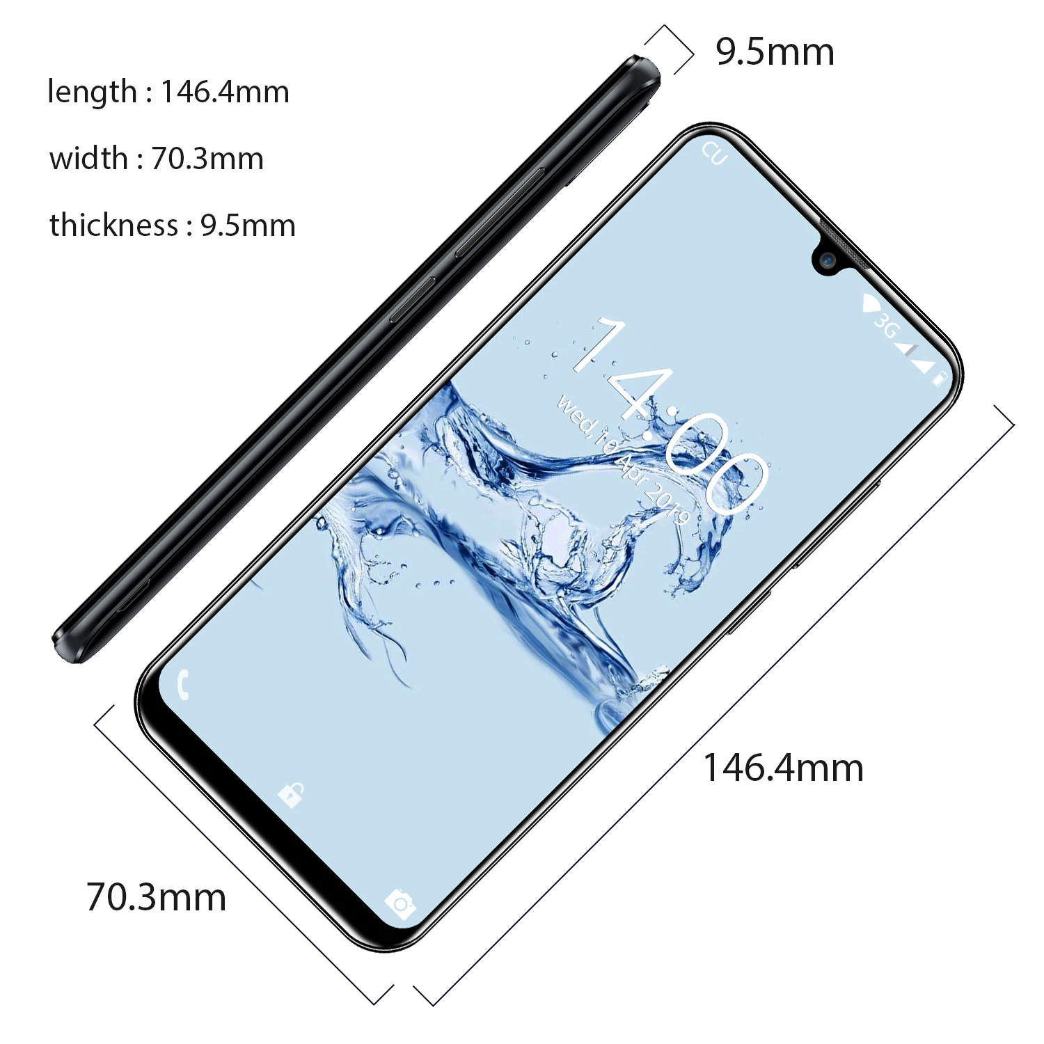 OUKITEL C16 5,7" HD+ 19:9 водонепроницаемый смартфон отпечаток пальца Android 9,0 мобильный телефон MT6580P 2G ram 16G rom 2600mAh разблокировка