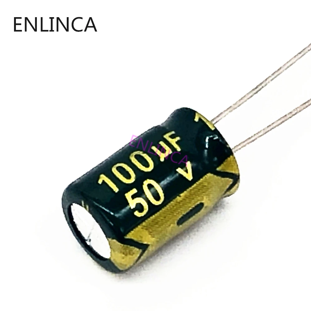 

500pcs/lot P74 high frequency low impedance 50V 100UF aluminum electrolytic capacitor size 8*12 100UF 50V 20%