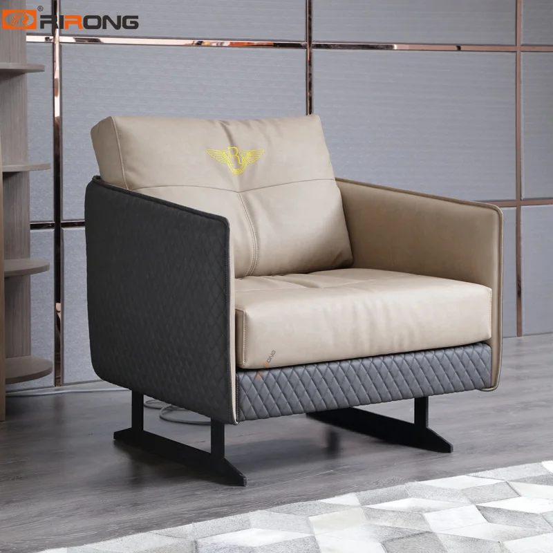 Pu Single seat Lxury элегантный дом гостиная для офисных работников кожаный диван стул мраморный каменный диван набор - Цвет: Pu Single seat
