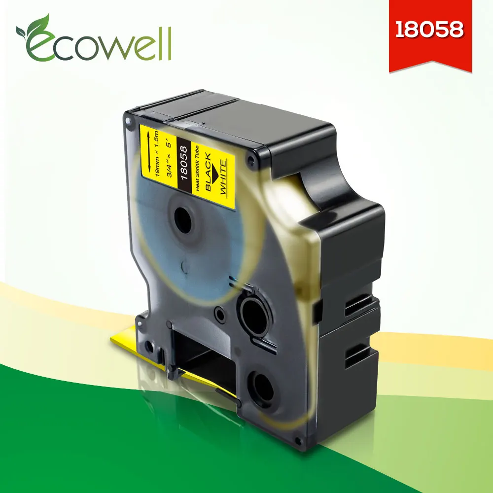 Ecowell 18058 19 мм черно желтые совместимые с промышленными термоусадочными трубками