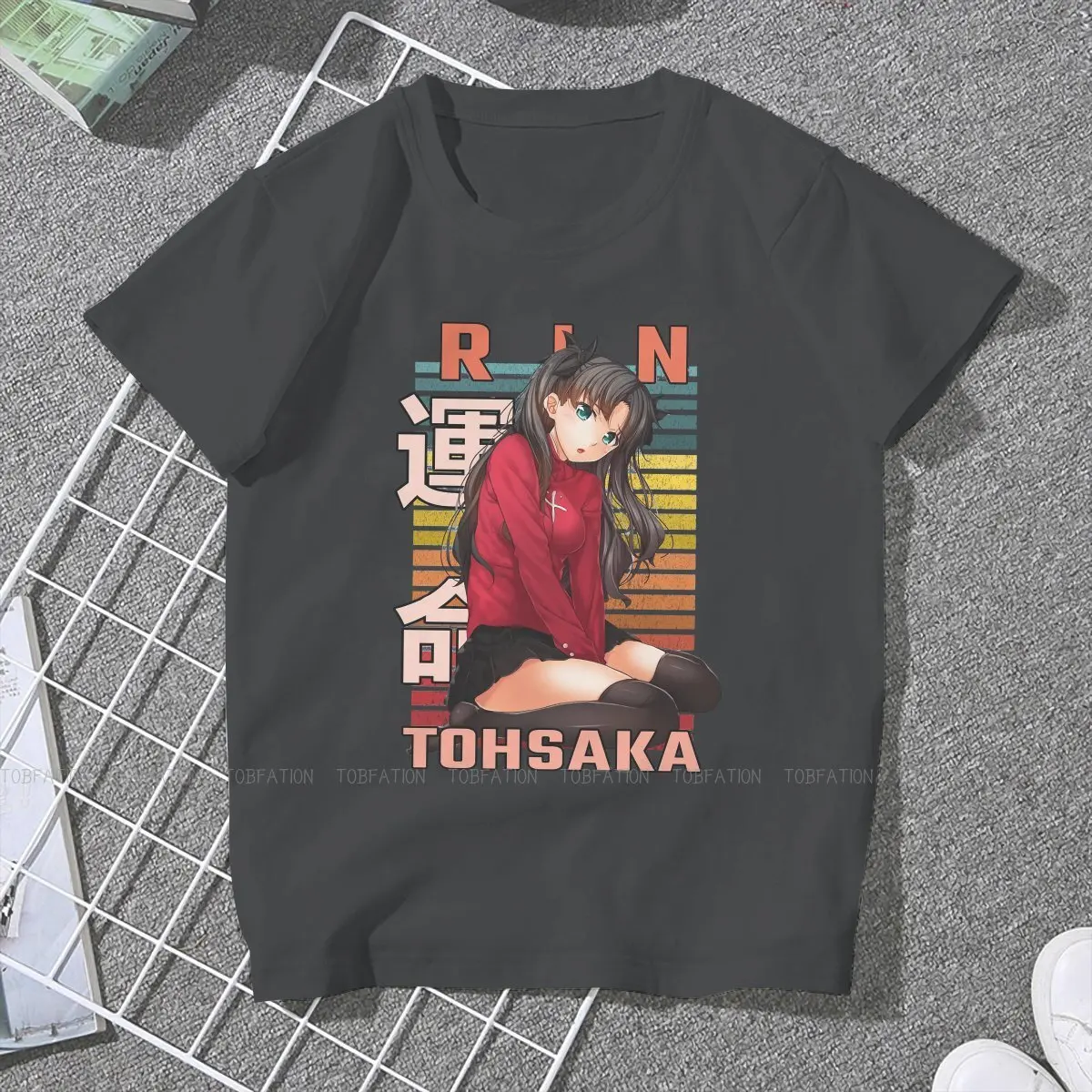 Футболка Рин Тосака с рисунком темный рисунок Судьба Ночь надёжная Sutei Naito