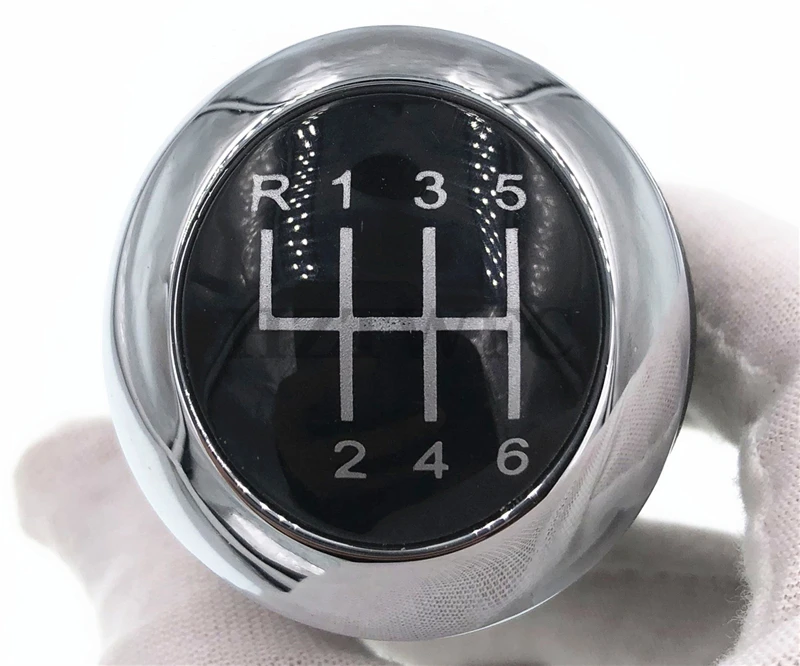 Высококачественная хромированная кожа 6 скоростей Ручка Переключения рулевого