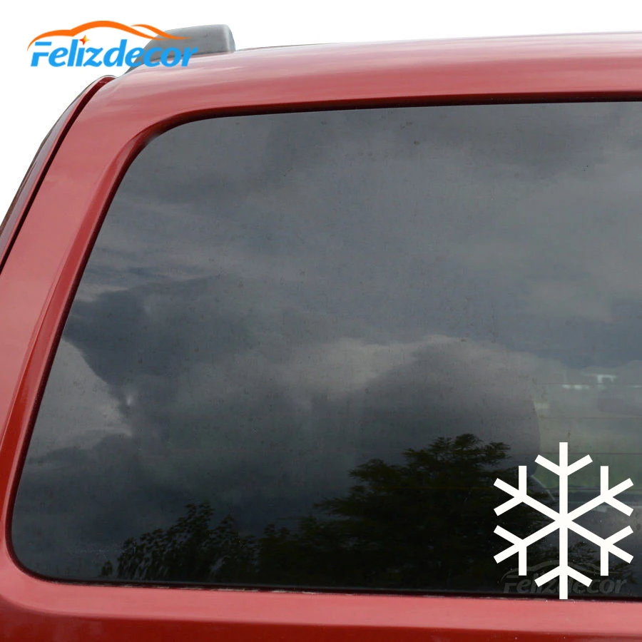 Простые рождественские наклейки в виде снежинки для автомобиля напоминания о