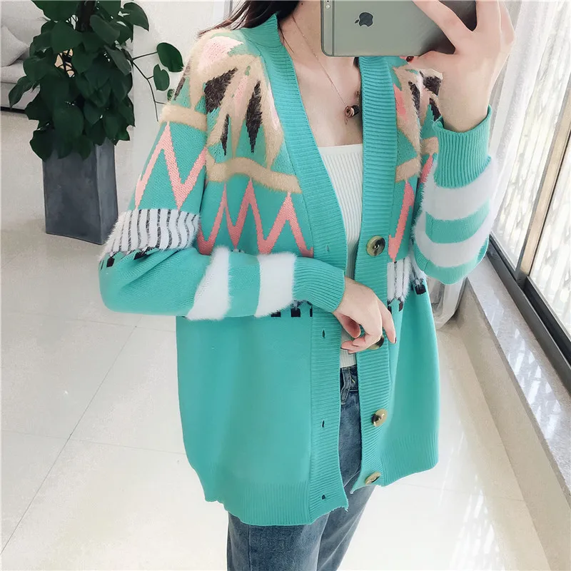 

New Fashion 2020 Women Autumn Winter Sweater Cardigans Warm Knitted Sweaters Cardigan Lady