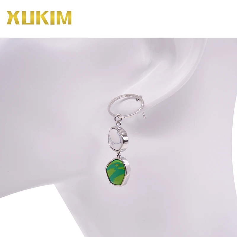 Ювелирные изделия Xukim, модные ювелирные изделия, серьги из натурального камня X001