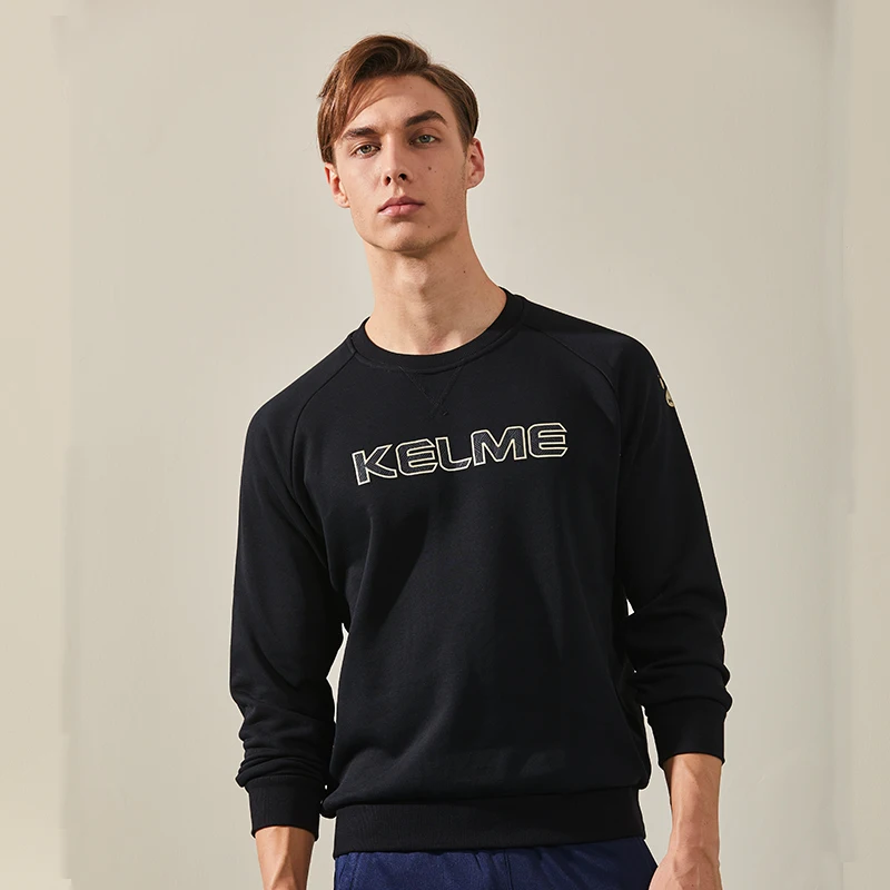 KELME мужская толстовка с круглым вырезом мужские флисовые повседневные толстовки