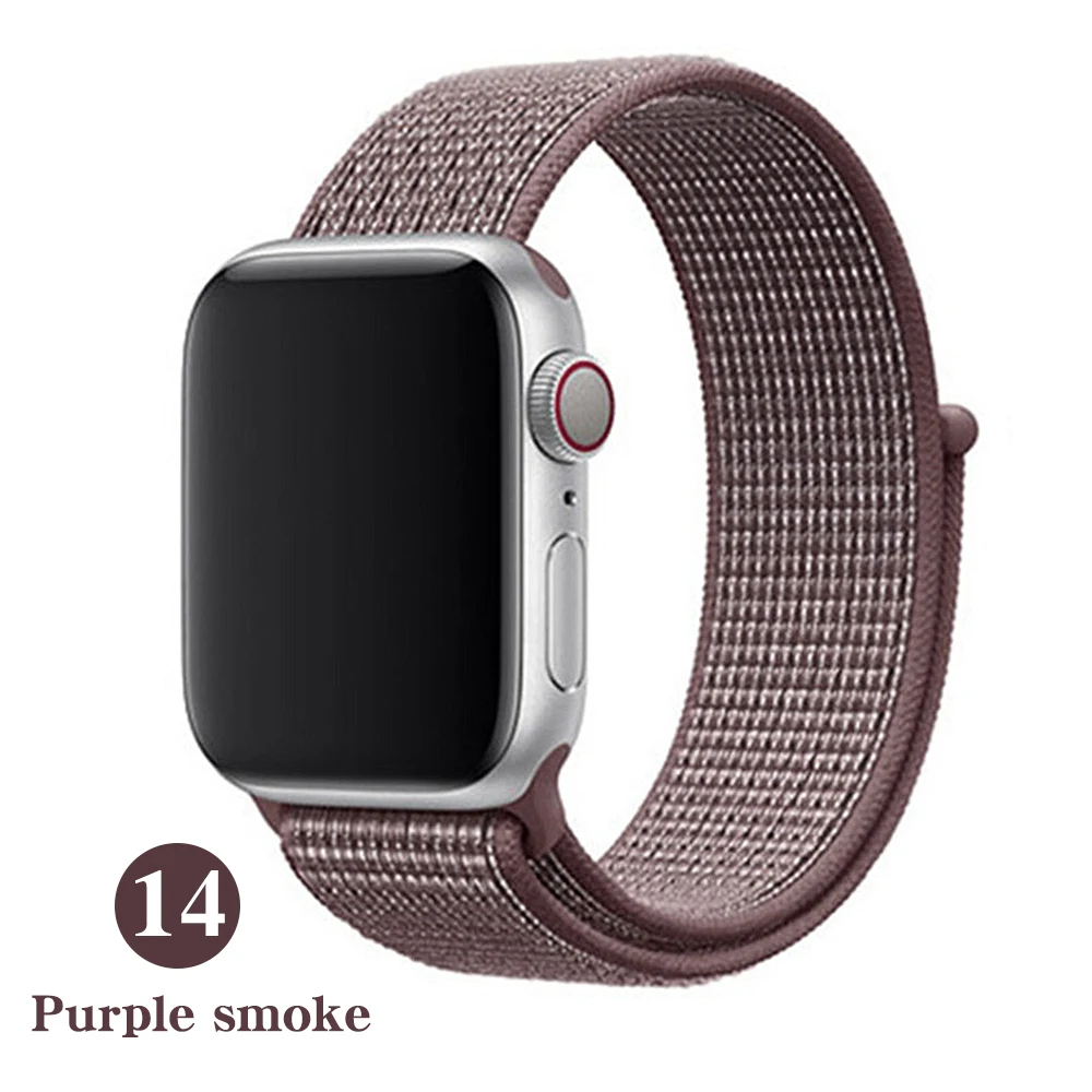Purple smoke Ремешок для Apple Watch серии 5 4 iwatch 42 мм 38 мм 44 мм 40 мм correa Apple Watch ремешок 321 аксессуары для умных часов браслет - Цвет ремешка: Purple smoke