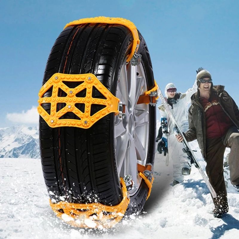 

Нескользящая цепь для вождения износостойкая противоскользящая защитная цепь для автомобильных шин для снега дорожные цепи для колес безо...