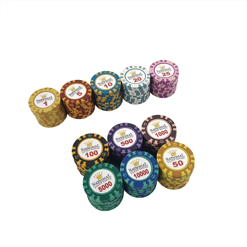 Новинка 1 шт. 14 г покерные чипсы Корона глина монета Бакара Техасский Холдем