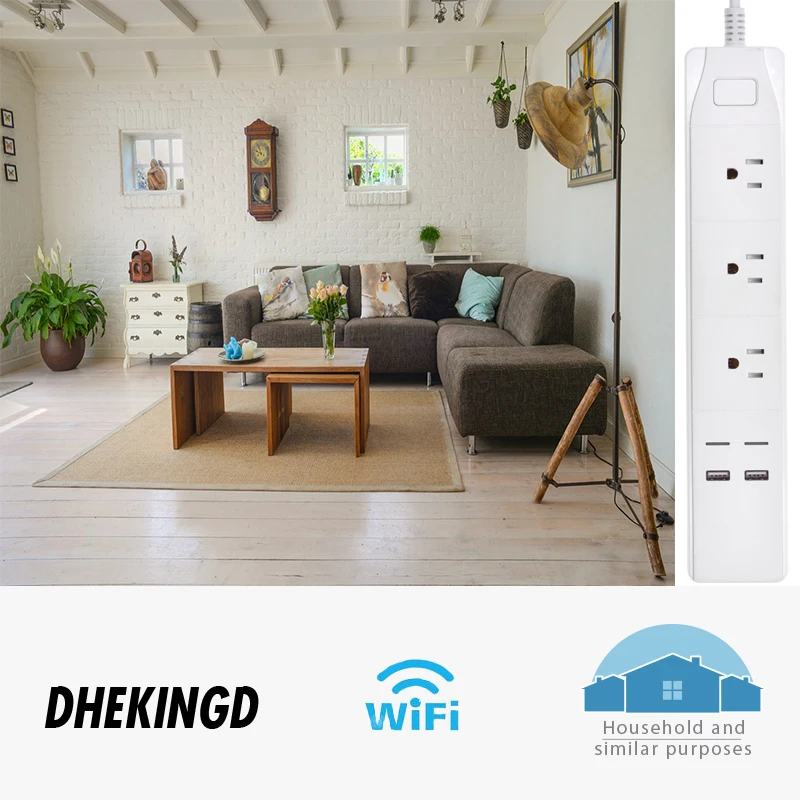 Удлинитель с 2 USB портами и поддержкой Wi Fi 1 8 м 10 А|Умные розетки| |