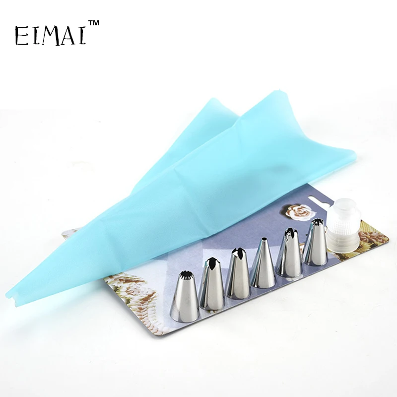Инструменты для торта силиконовый кондитерский мешок обледенения крема с 6 шт.