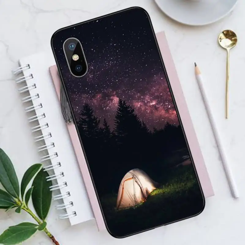 

Nature Mountain Camping pattern Phone Case for iPhone 11 12 mini pro XS MAX 8 7 6 6S Plus X 5S SE 2020 XR Luxury shell funda