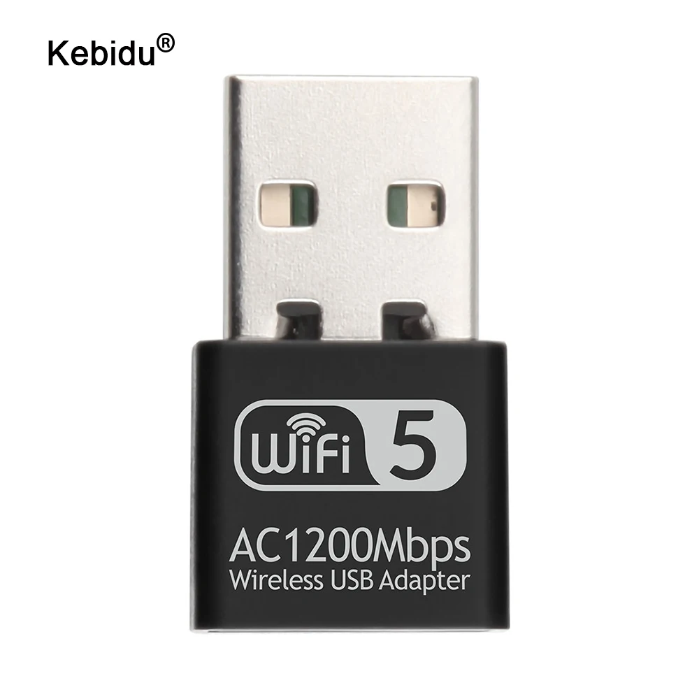 

Мини USB2.0 Wi-Fi адаптер 1200 Мбит/с Dual Band 2,4 ГГц 5,8 RTL8812 Беспроводной USB Сетевая карта Wi-Fi для настольных ПК приемник