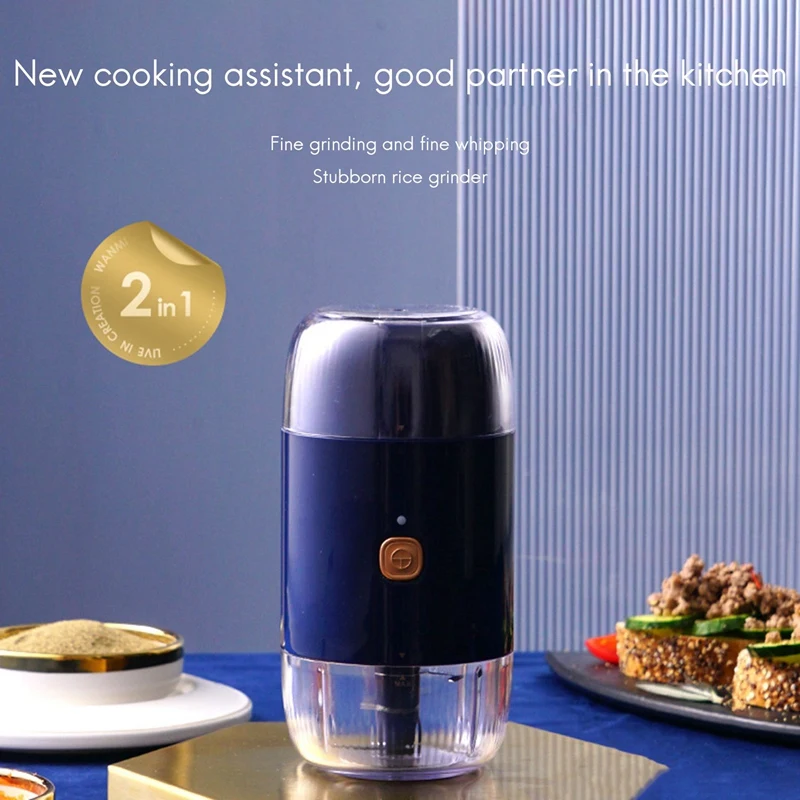 

Electric Mini Garlic Chopper, Household Baby Food Supplement Machine USB Charging Garlic Powder Electric Meat Grinder