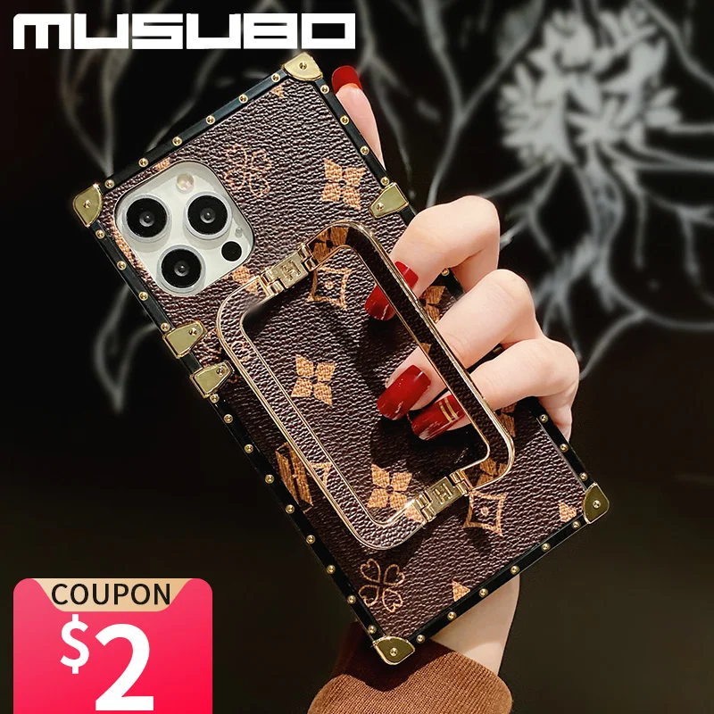 Musubo брендовый чехол для iPhone 13 Pro Max 12 Mini 11 роскошный кожаный чехол-подставка XR Xs 8 Plus
