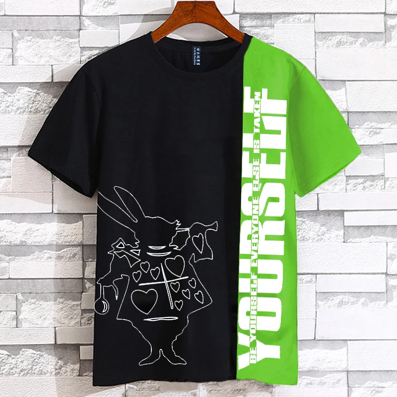 

Short Sleeve cotton big T Shirt Men's Tops Tees o Neck print letter T-shirt Men Casual Summer Tshirt Plus Size 2XL-9XL 160cm