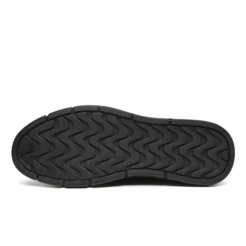 Мужские однотонные черные кроссовки из натуральной кожи Сезон осень-зима