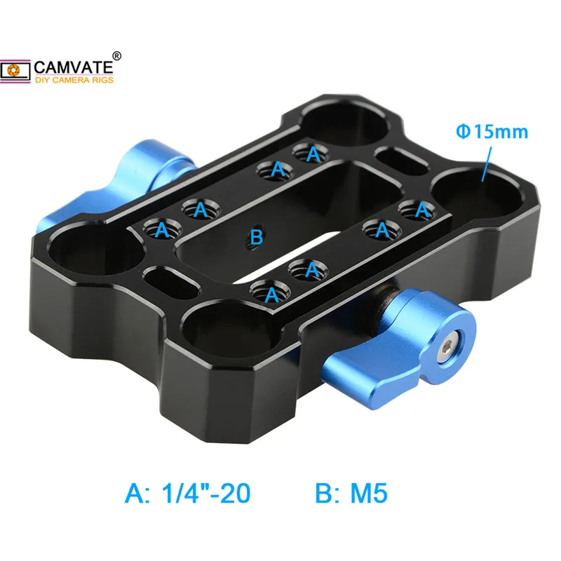 CAMVATE 15 мм высота Riser офсетная печать и отверстиями штанговый зажим с 1/4 &quot 20