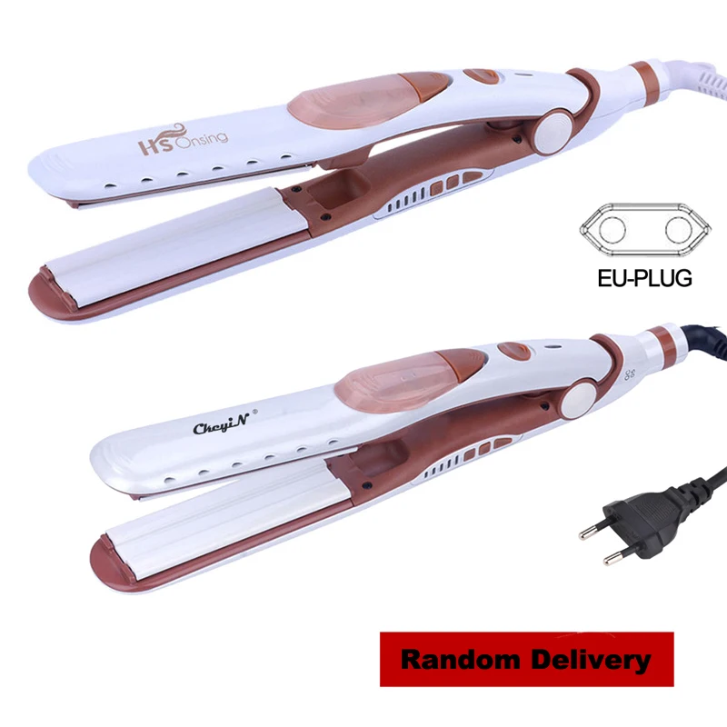 

Professional Hair Straightener Curler Steam Tourmaline Ceramic Vapor Straightening Floating plate Flat Iron+25pcs DIY hair curle