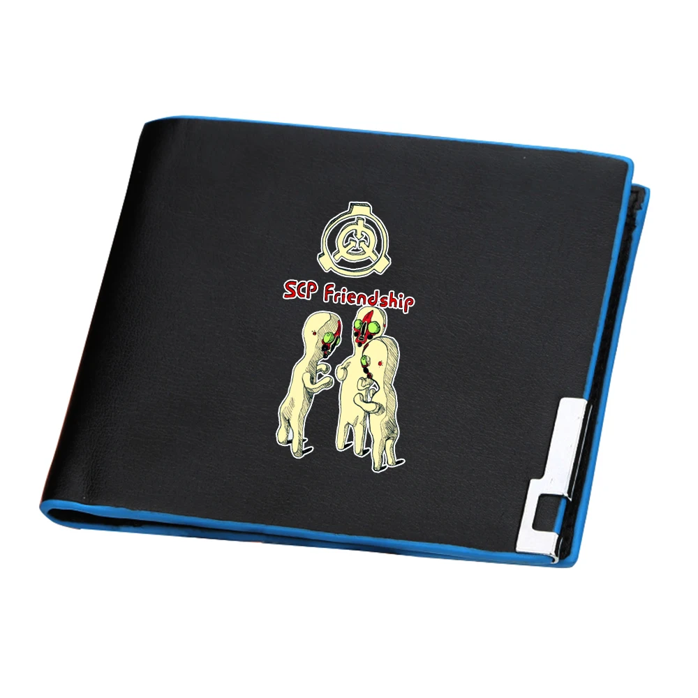 Кошелек из искусственной кожи с мультяшным рисунком SCP Foundation милый держатель для ID карт унисекс Короткие
