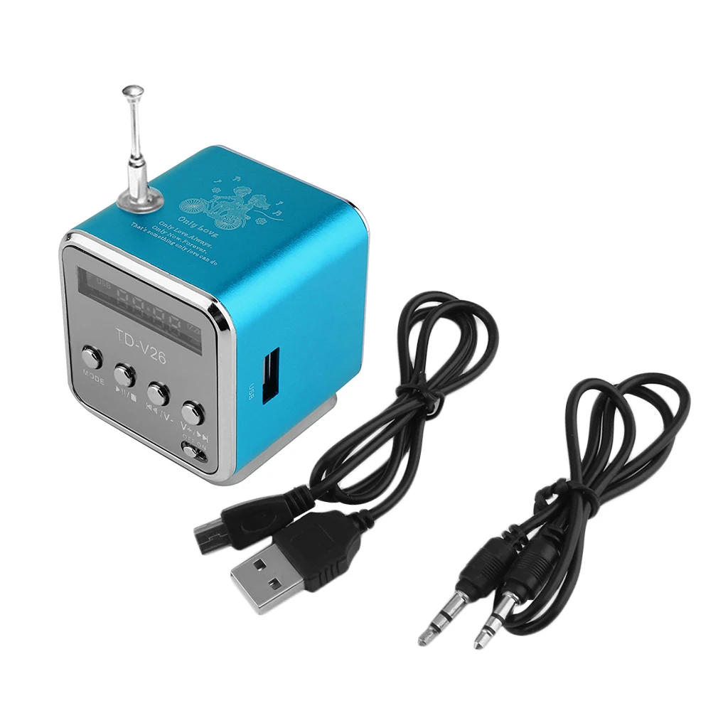Портативная акустическая аудиосистема алюминиевая микро-USB мини стереосистема
