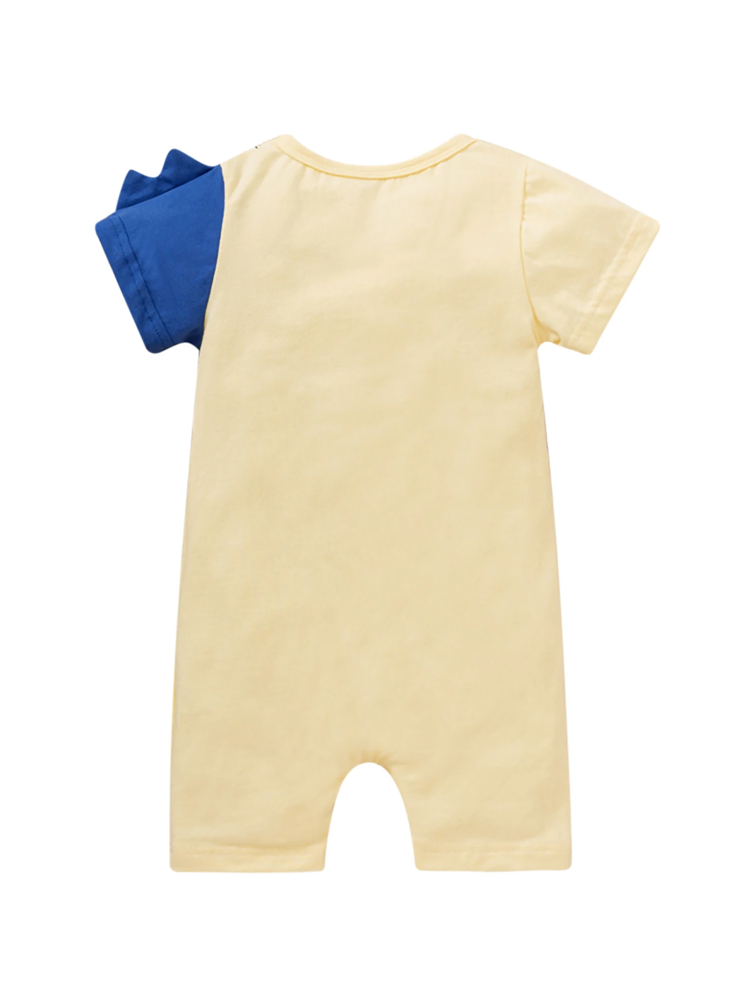 

Casual Baby Romper Unisex Cartoon Dinosaur Print Round Neck Short Sleeve Jumpsuit Playsuits For Summer Fall Soft And Comfortable