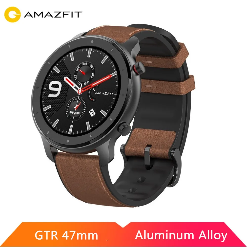 47mm Aluminum Alloy Huami Amazfit GTR 47 мм 42 мм Смарт часы AMOLED экран 5ATM водонепроницаемый gps ГЛОНАСС 12 спортивных режимов для Android iOS - Цвет: 47mm Aluminum Alloy