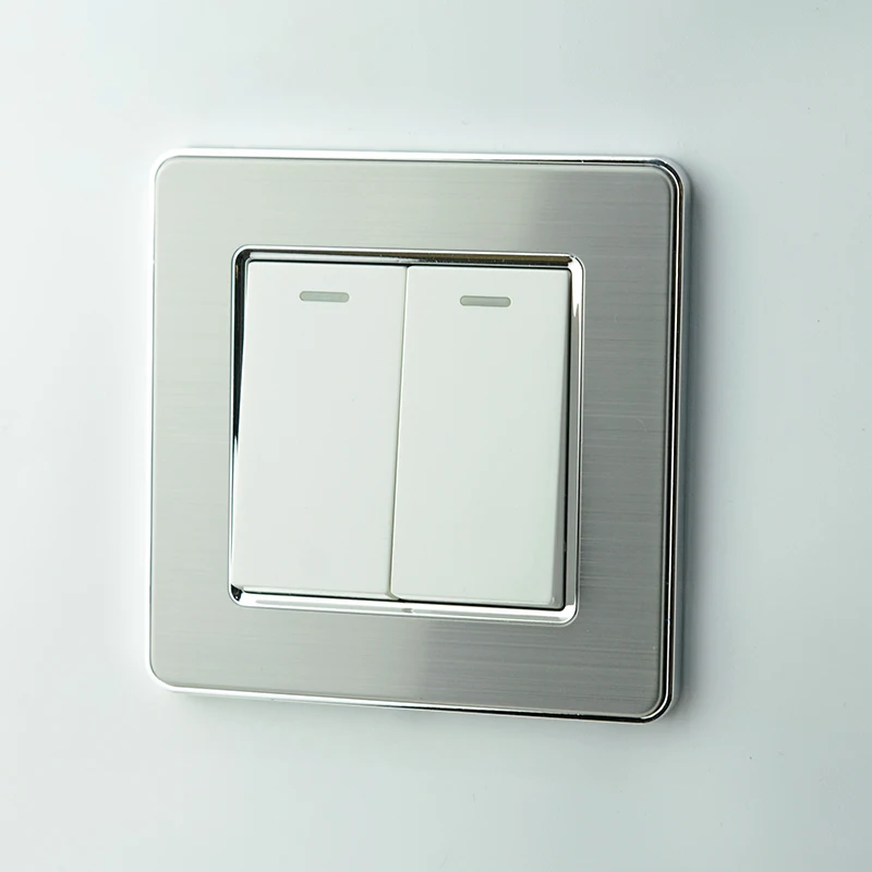 

Avoir 1 2 3 4 Gang 1 2 Way Button Light Switch Interruptor EU FR USB Socket Mounting Box Stainless Steel Panel Lamp Light