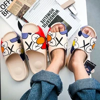 qiwn 2021 hot sale men shoes slippers indoor house slippers graffiti casual beach slipper eva quality cartoon shoes comfortable
