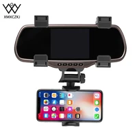 xmxczkj car phone holder car rearview mirror mount phone holder 360 degrees for iphone xr 7 htc gps smartphone stand universal