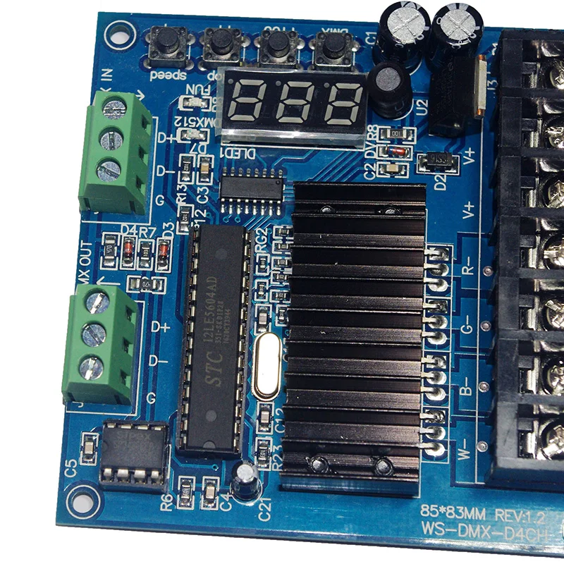 Светодиодный декодер DMX512 4 канала макс. DMX х 6 А 3P светодиодный контроллер цифровой