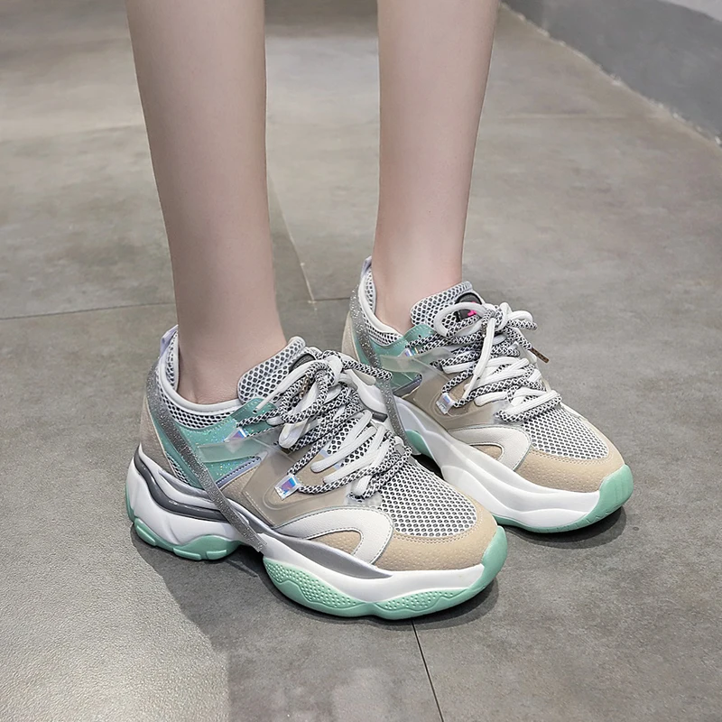 2020 женские дизайнерские массивные кроссовки Модная обувь для пожилых Пап