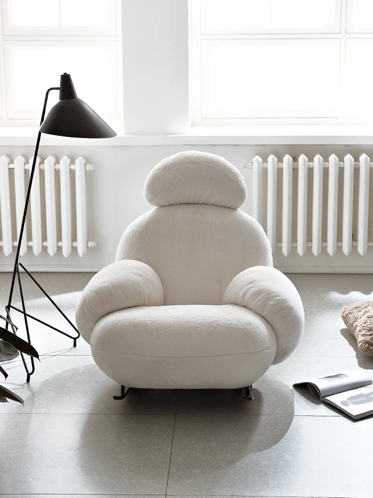 

zq Rocking Chair Recliner Adult Home Balcony Leisure Chair Lazy Sofa Living Room Single Sofa Chair