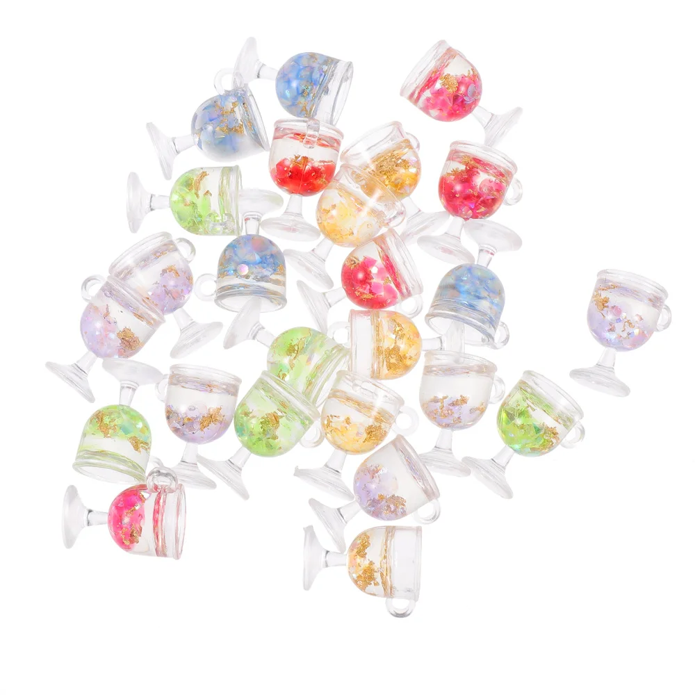 

36pcs Imitation Resin Pendants Mini Goblet Charms DIY Earring Necklace Accessory