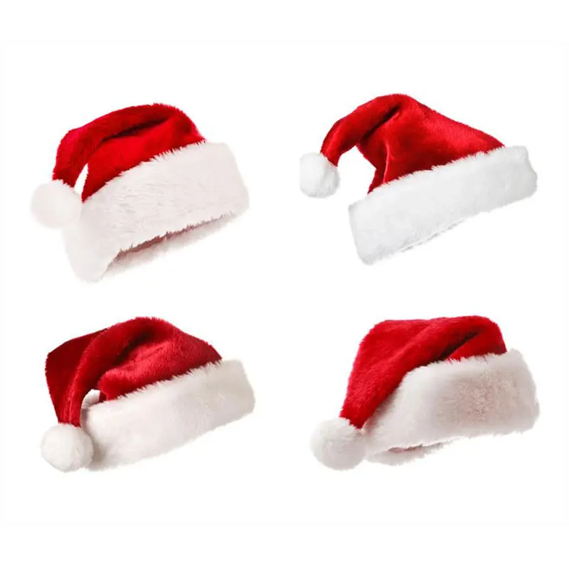 Новогодняя плотная Рождественская шапка из плюша Navidad детские рождественские