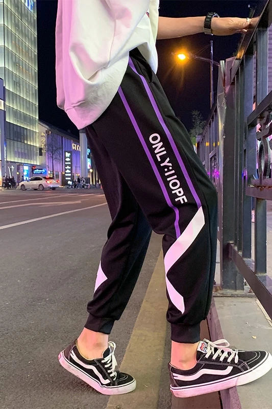 

2020 pants men's Korean fashion all-match casual National Fashion pants loose pants hip-hop men's sports pants