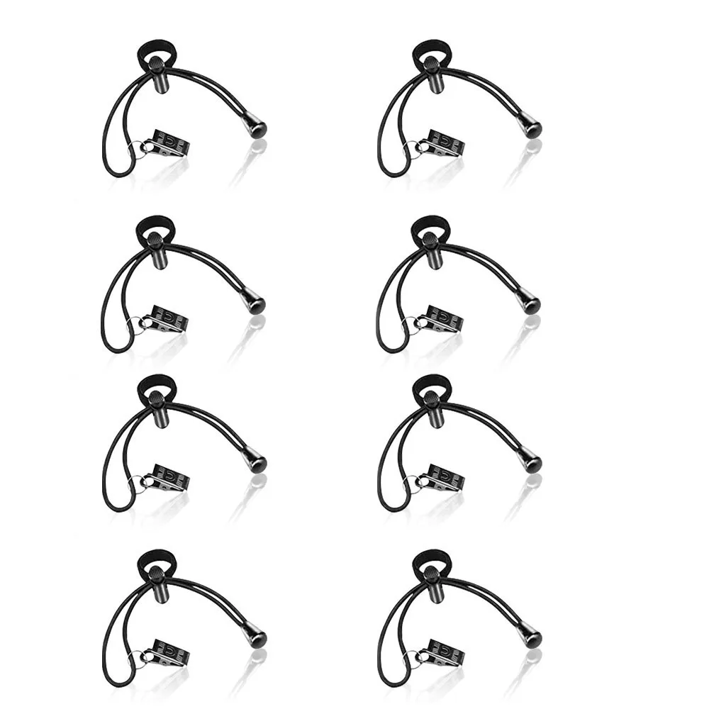 

8PCS Backdrop Clips Muslin Background Cloth Canvas Clamps Holder Adjustable Spring Clamps Elastic Nylon Cord For Studio Vedio