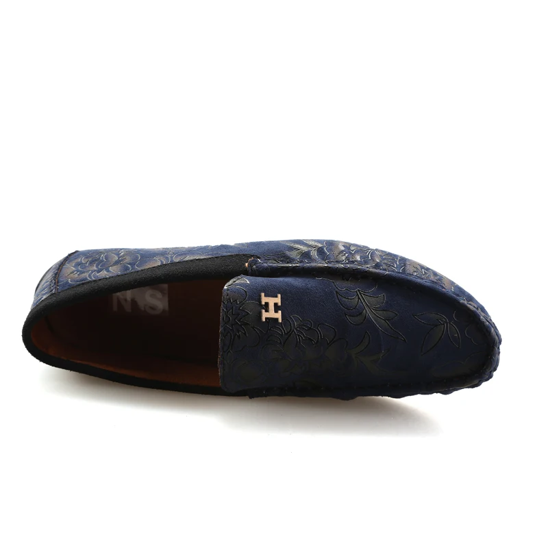 Мужские мокасины Vosonca классические удобные туфли из спилка на плоской подошве