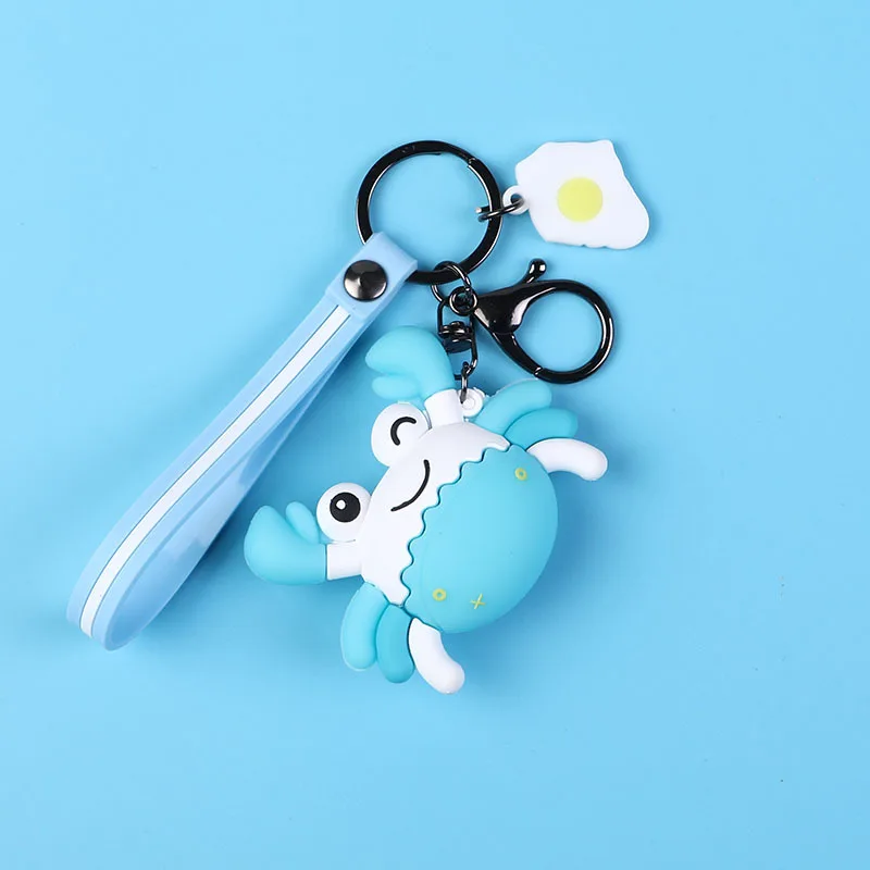 Милый мультфильм краб Фигурки ПВХ кукла брелок кулон для женщин Сумка кошелек