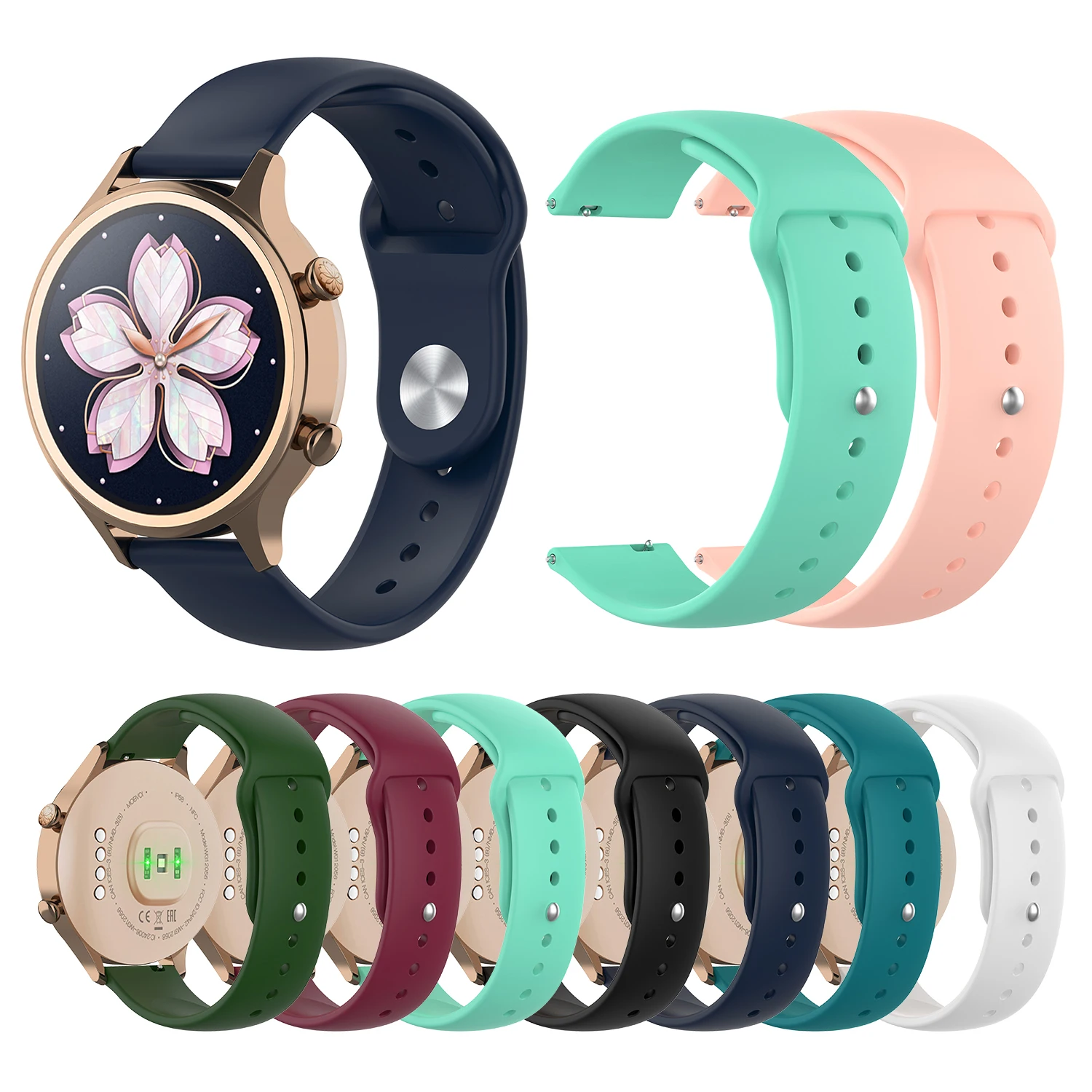 Спортивный ремешок для Ticwatch C2 умные часы с ремнем сменный ремешок для часов браслет для huawei браслет B5 Браслет 18 мм аксессуары