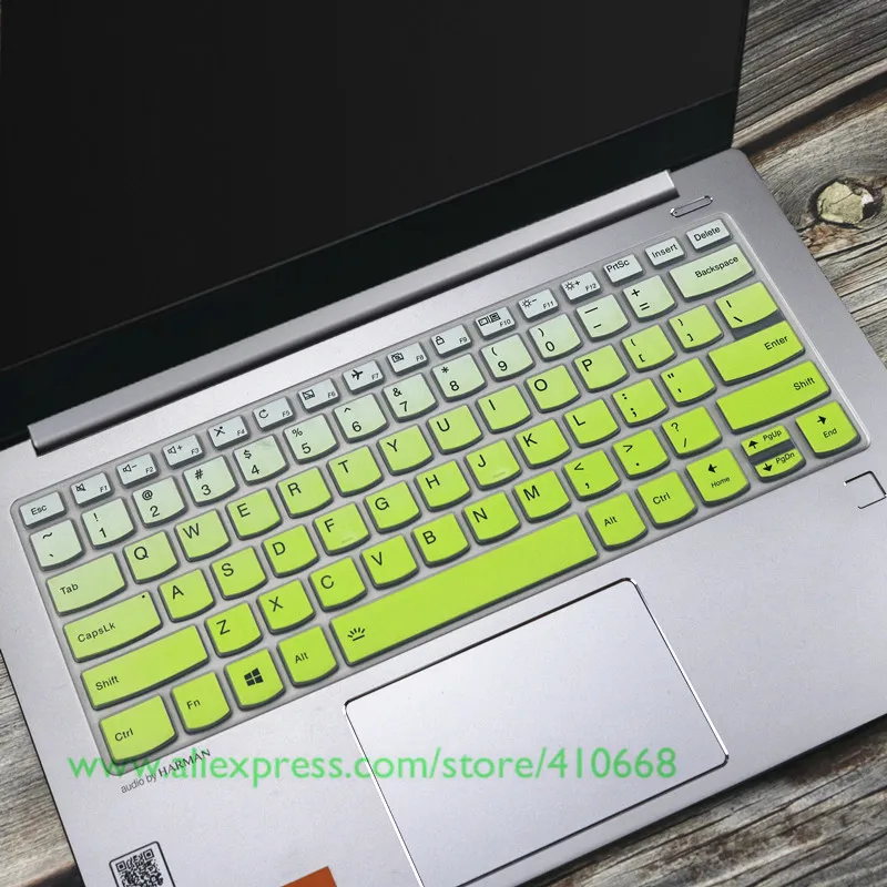 Gradual green 14-дюймовый чехол-клавиатура для ноутбука lenovo ideapad 320 320S yoga 520 520s 720s 720S-14IKB 520-14isk S340 S540 14" - Цвет: Gradual green