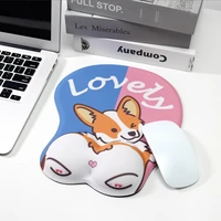 3d ergonomic mouse pad with wrist rest cartoon cat non slip mouse mat eva wristband for game computer office pc mousepads