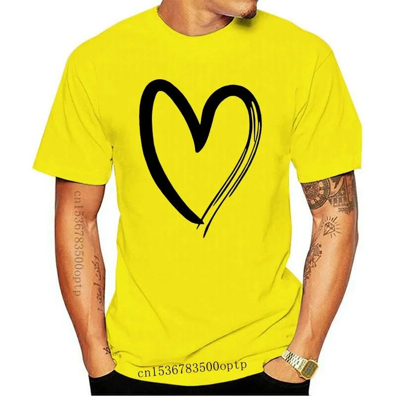 

New Hearts Printed Women T-shirts Harajuku Love Graphic Tops Cotton Tees Summer Female Tshirt Short Sleeve Women Clothes Plus Si